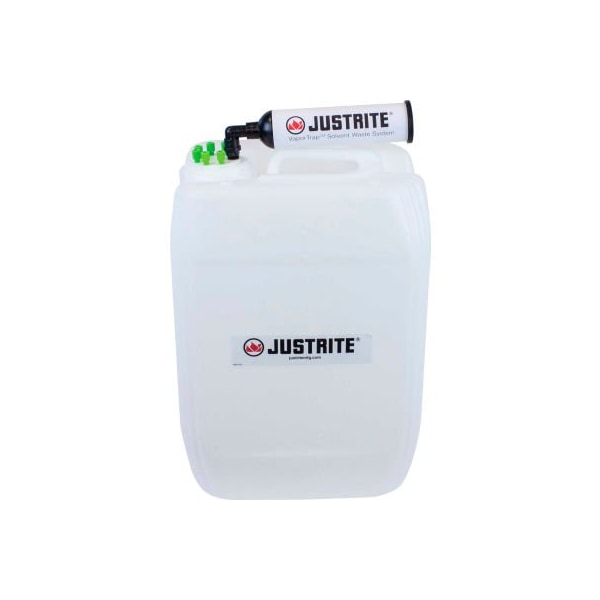 Justrite Justrite 12837 VaporTrap UN/DOT Carboy With Filter Kit, HDPE, 20-Liter, 6 Ports 12837 - main